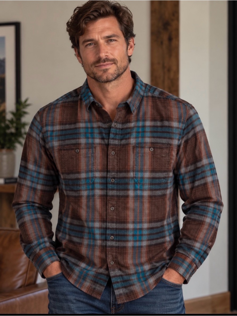 KUHL Fugitive Flannel Plaid Button Down Shirt Mens XXL